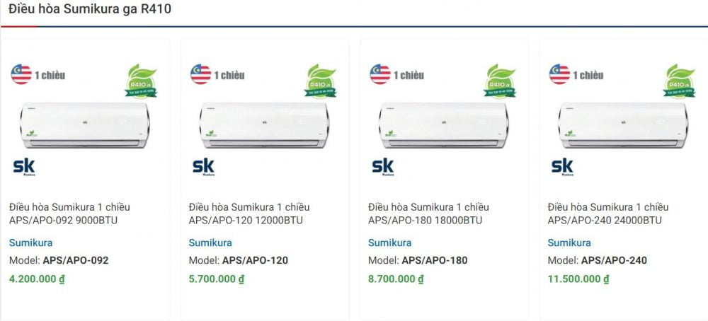 Buy Sumikura Air Conditioners on thegioidieuhoa.com