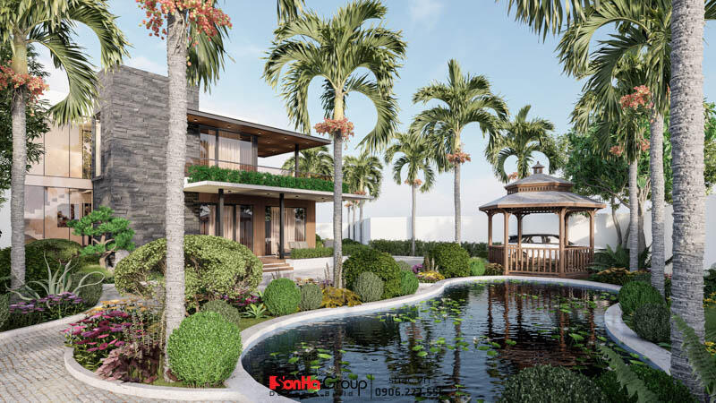 Luxury villa garden design SHAC