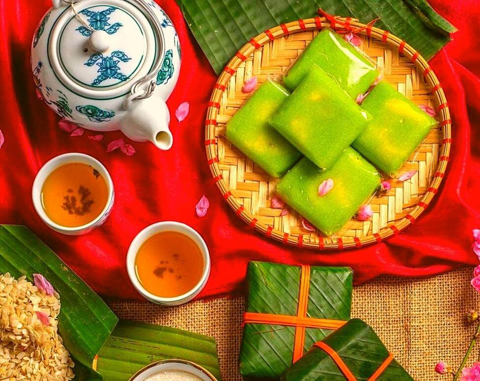 The Origins of Hanoi's Green Rice Flake Cakes