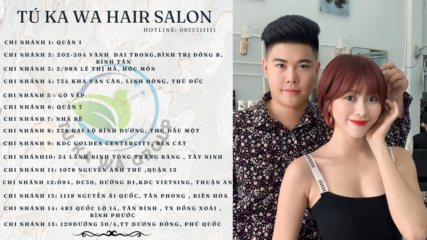 Binh Duong hair salon - tú kawa