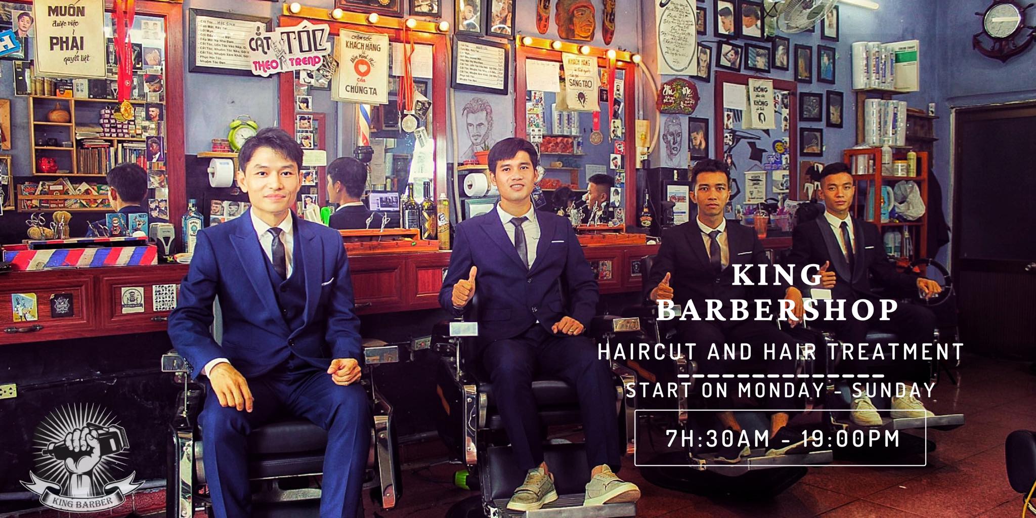 tiệm cắt tóc nam - kingbarber